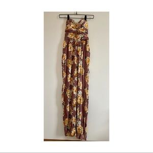 Floral Strapless Jumpsuit